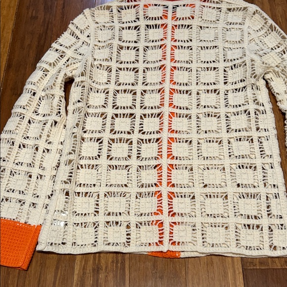 Forever 21 Cream and Orange Crochet Shirt - Picture 10 of 10